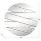 Flair Industries Round Wall Mirror in Ribboned Gold, , large