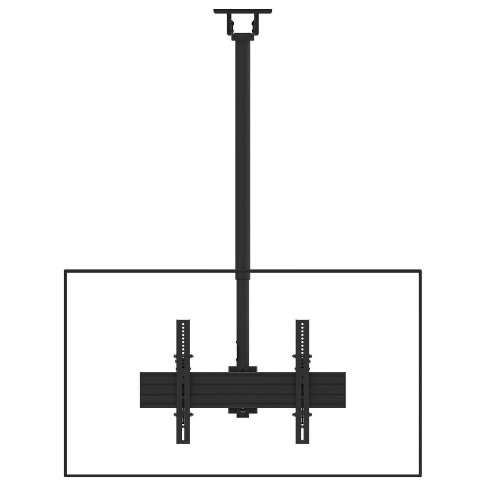 Kanto Back-to-Back Dual Screen TV Ceiling Mount for 40" - 80" TVs in Black, , large