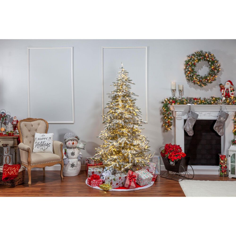 The Gerson Company 9&#39; Pre-Lit Mountain Pine Christmas Tree in Green, , large