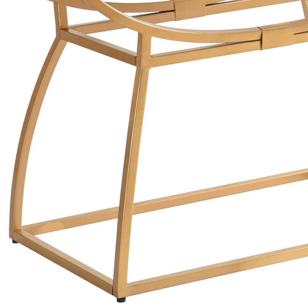 Stylecraft Lamps Inc Loren Console Table in Gold and White, , large