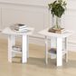 HOMLUX End Table in White (Set of 2), , large