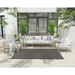 Nourison Twist Reversible 5" x 7" Black Indoor/Outdoor Area Rug, , large