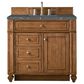 James Martin Vanities Bristol 36" Single Bathroom Vanity in Saddle Brown with 3 cm Parisien Bleu Quartz Top and Rectangular Sink, , large