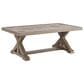 Ashley Beachcroft Patio Rectangular Cocktail Table in Beige, , large