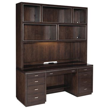 Hooker Furniture House Blend Credenza with Hutch in Dark Roast, , large