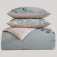Bebejan Peach Leaves on Sage 5-Piece King Comforter Set in Sage Green, Bronze Peache and Beige, , large