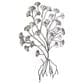 Maple and Jade 39" x 27" Glam Flowers Wall Decor in Silver, , large