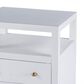 Butler Specialty Company Nora 2 Drawer Nightstand with Open Shelf in Textured White, , large