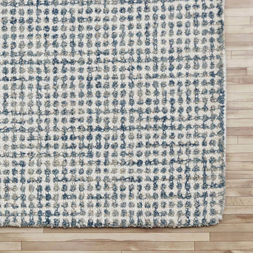 L&amp;R Resources Criss Cross Ivory and Stone Blue 10&#39; x 14&#39; Area Rug, , large
