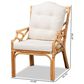 Baxton Studio Sonia Rattan Arm Chair in White, , large