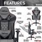 Techni Sport GamerXL Gaming Chair in Grey and Black, , large
