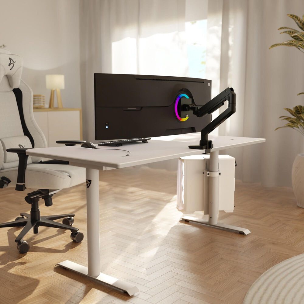 Arozzi Alzare Neo Pro Single Gas Spring Monitor Arm Black, , large