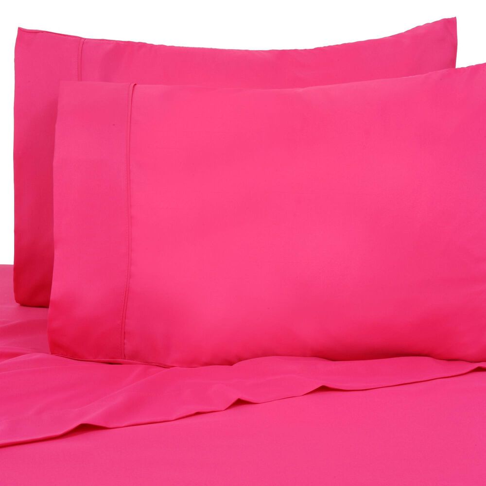 Trade Linker 3-Piece Twin/Twin XL Microfiber Sheet Set in Hot Pink, , large