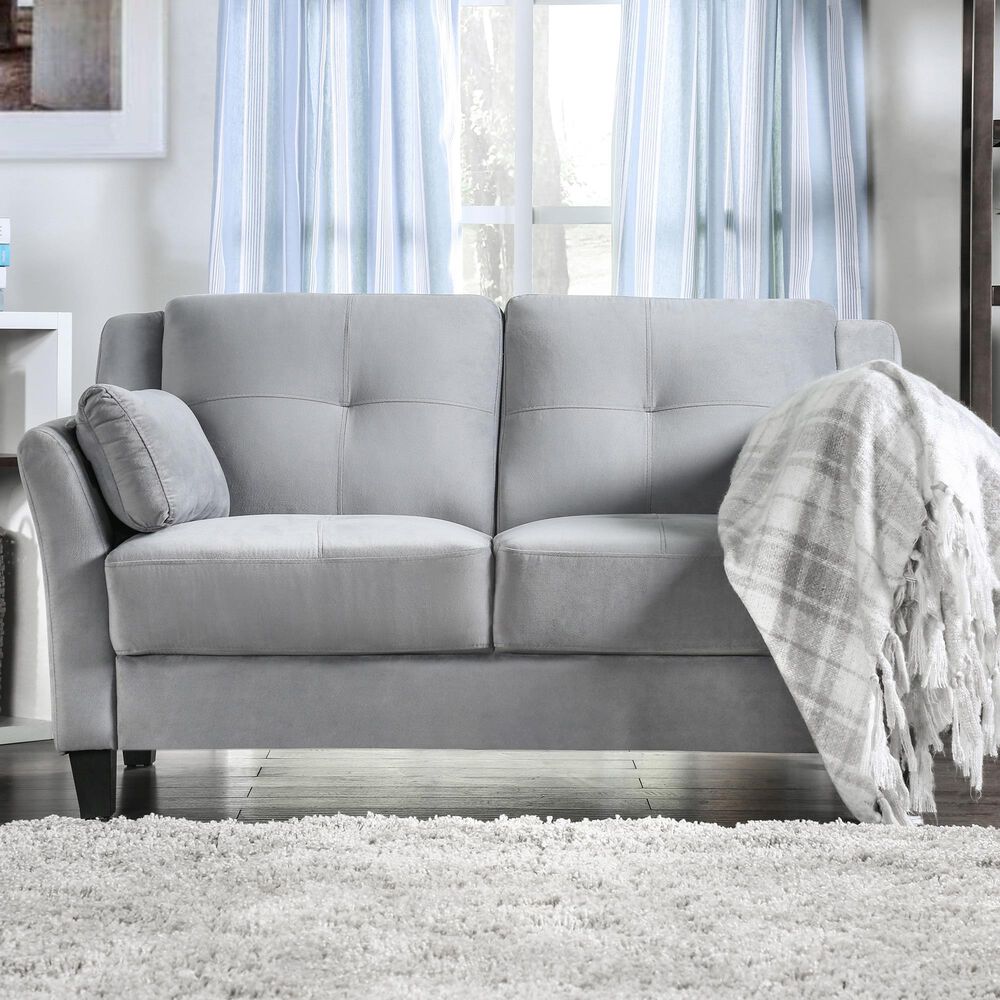 Furniture of America Babcock 3-Piece Living Room Set in Gray, , large