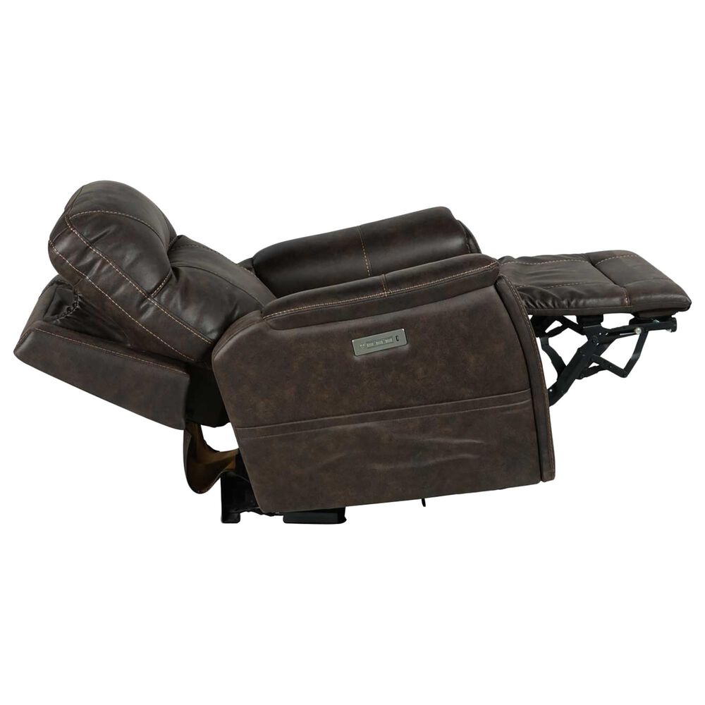 Steve Silver Lexington Triple Power Media Recliner in Saddle Brown, , large