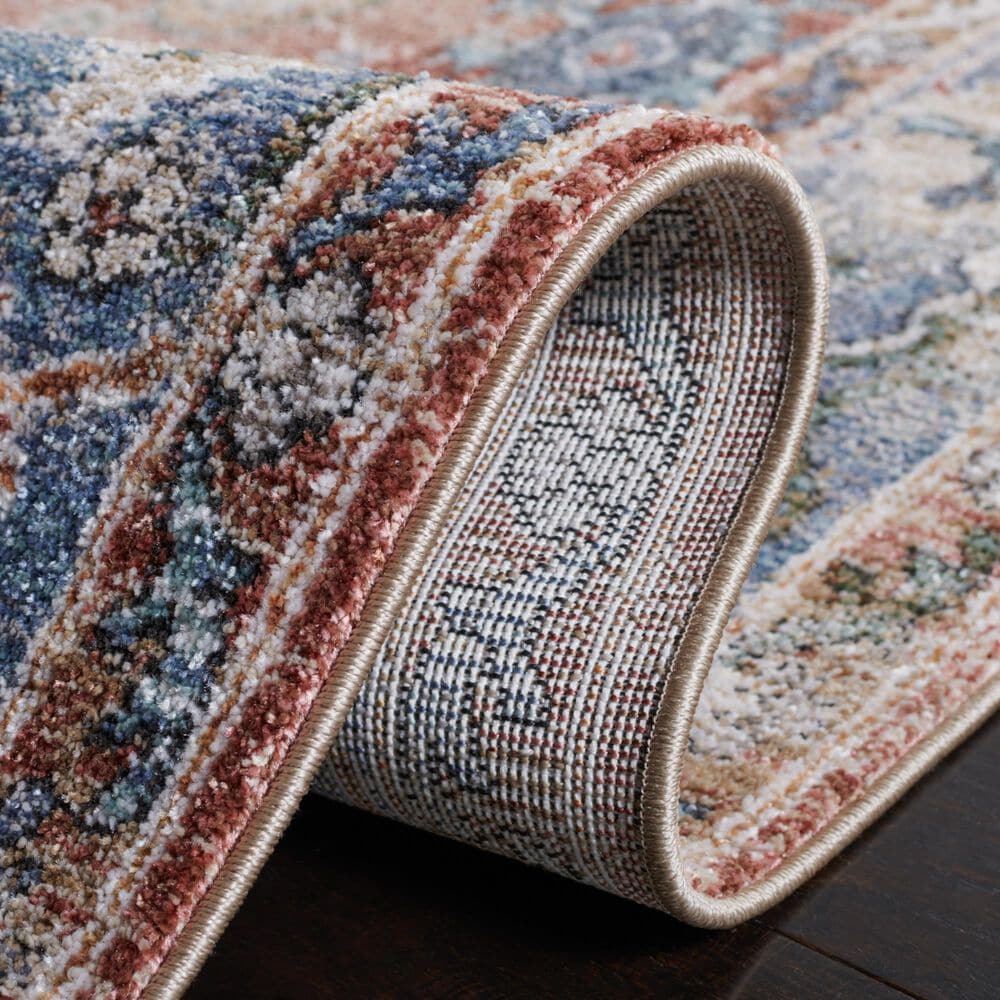 Safavieh Jasmine JSM338P 5&#39;3&quot; Square Rust and Blue Area Rug, , large