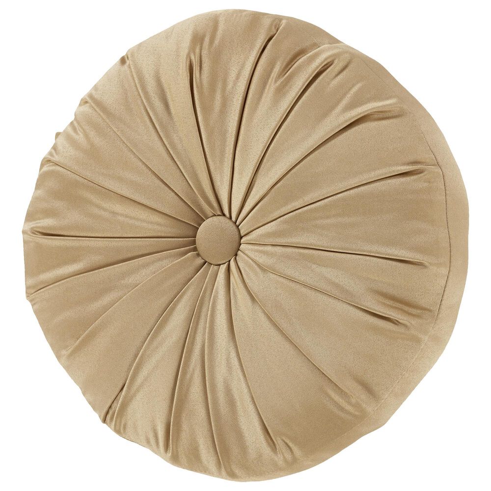J. Queen New York Potenza 15" Round Throw Pillow in Gold, , large