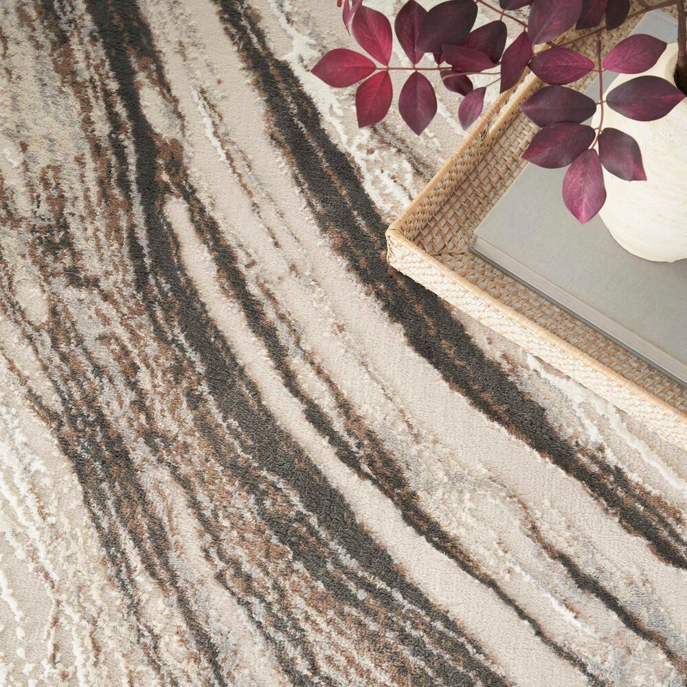 Nourison Sustainable Trends SUT05 5&#39;3&quot; x 7&#39;3&quot; Beige and Grey Area Rug, , large