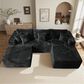 HOMLUX 108" Modular Sofa Set in Black, , large