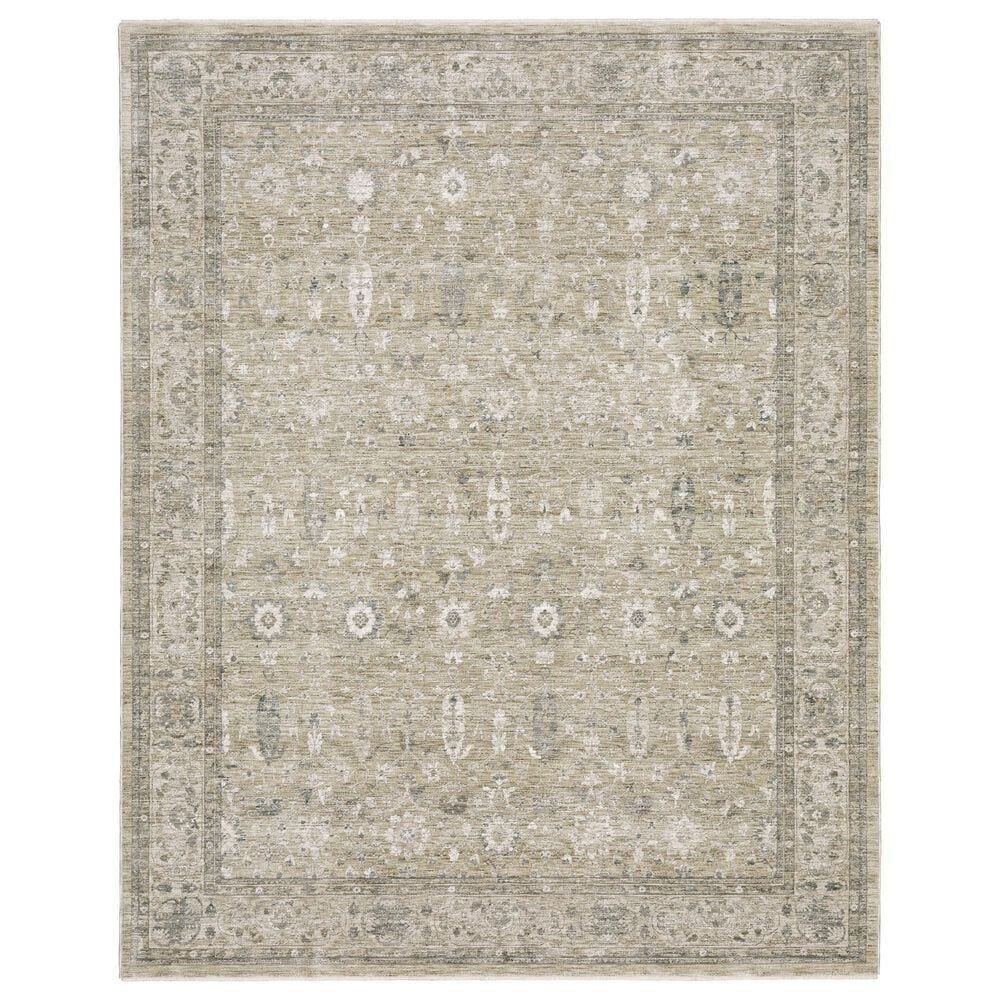 Oriental Weavers Avalon AVA03 Beige and Grey 2"7" x 7"7"Runner, , large