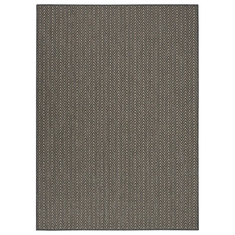 Nourison Horizon HOZ02 Charcoal 8&#39; x 10&#39; Indoor/Outdoor Area Rug, , large