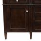 James Martin Vanities Brittany 60" Double Bathroom Vanity in Burnished Mahogany with 3 cm Eternal Jasmine Pearl Silestone Top, Rectangular Sinks and FreePower Wireless Charger, , large
