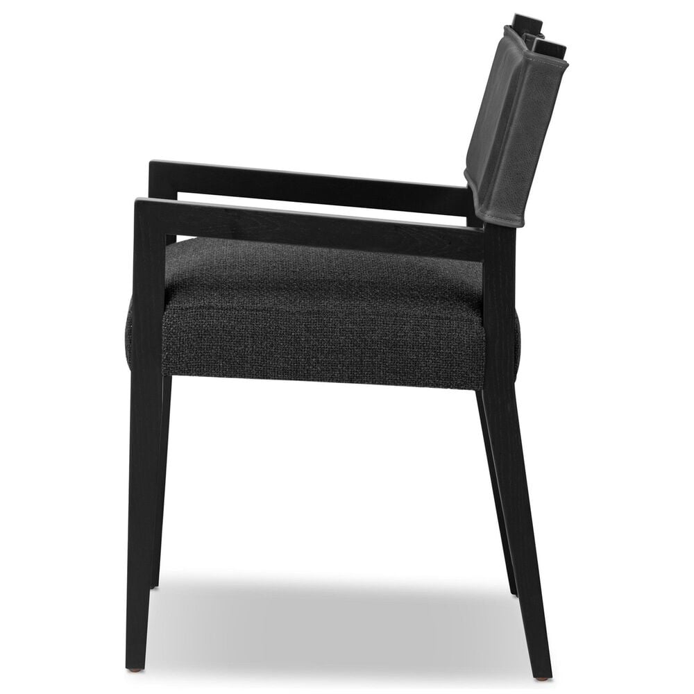 Four Hands Ferris Dining Arm Chair in Black Ash, , large