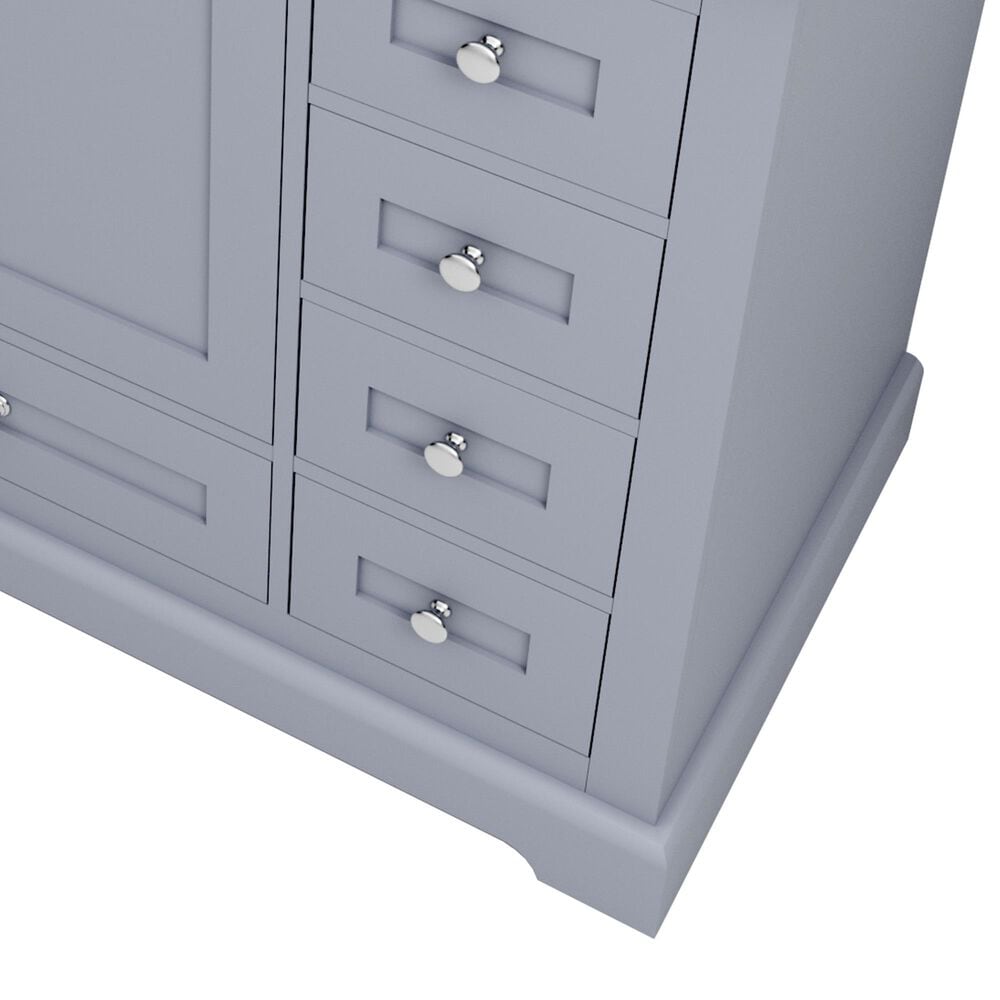 Lexora Home Dukes 48" Single Bathroom Vanity in Dark Grey with 2 cm White Quartz Top and Rectangular Sink, , large
