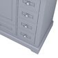 Lexora Home Dukes 48" Single Bathroom Vanity in Dark Grey with 2 cm White Quartz Top and Rectangular Sink, , large