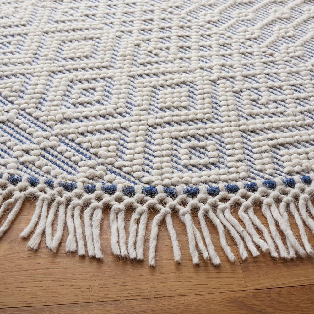 Safavieh Natura NAT852M 6&#39; Round Ivory and Blue Area Rug, , large