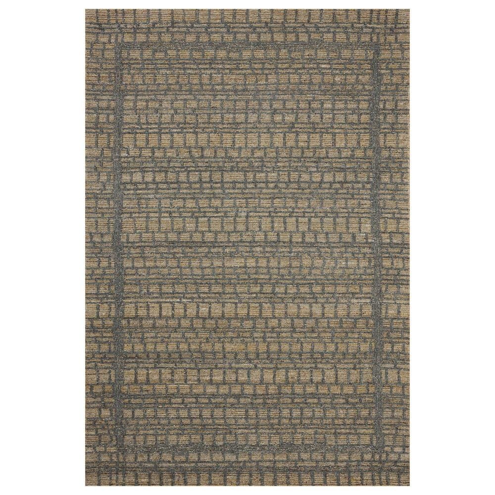 Loloi Elias Wheat and Charcoal 5" x 7"6" Area Rug, , large