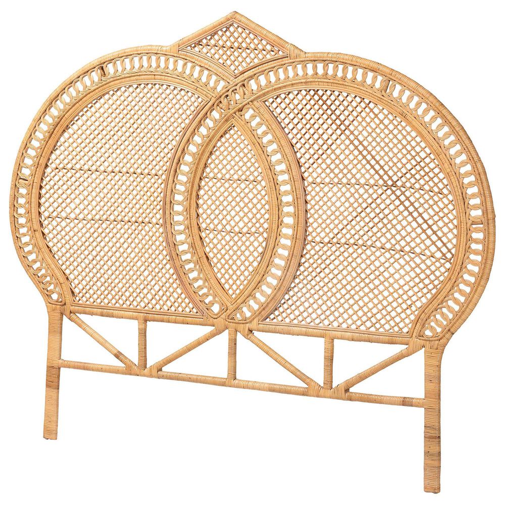 Baxton Studio Nerita Queen Standalone Headboard in Light Honey, , large