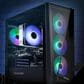 iBUYPOWER Slate 9 Gaming PC Desktop | AMD Ryzen 7 7700 - 32GB RAM - NVIDIA GeForce RTX 5060 Graphics - 1TB NVMe SSD in Black, , large