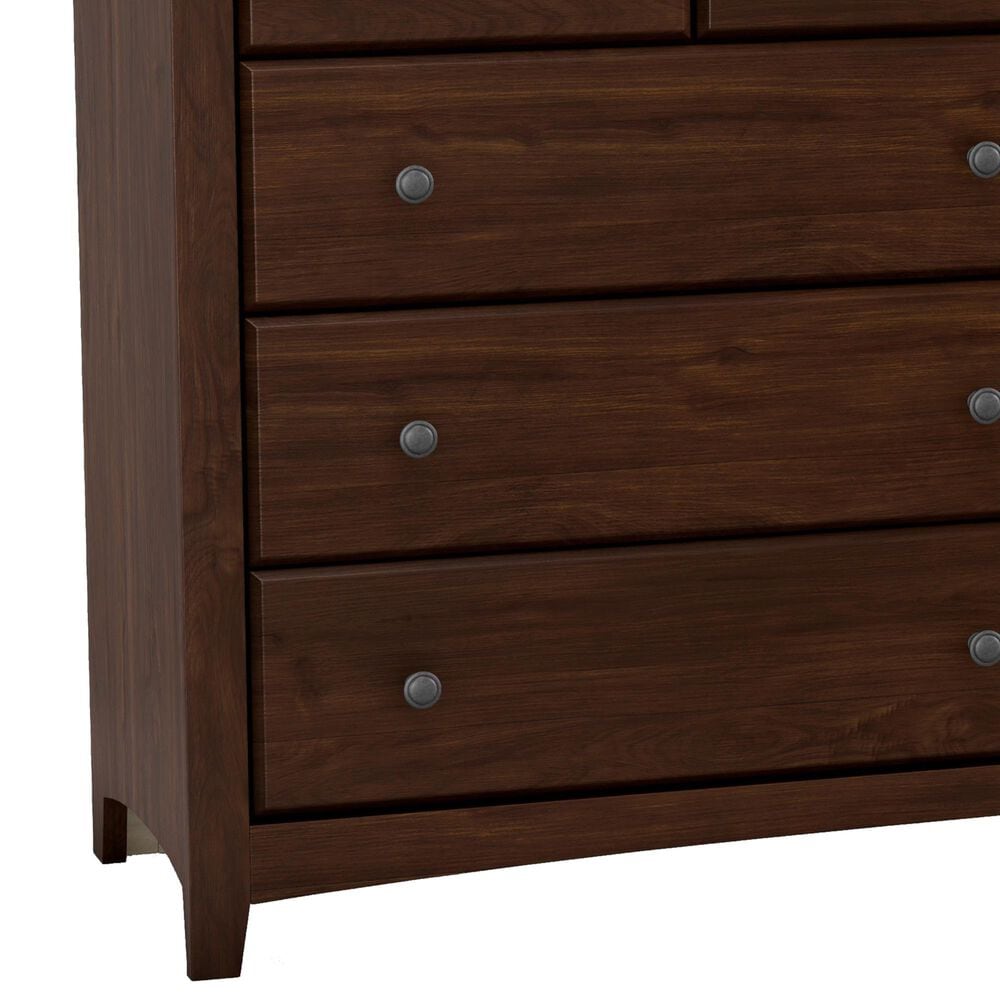 Archbold Furniture Shaker Dresser and Mirror in Brown Mahogany, , large