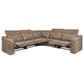 Elran Furniture Bennett 5-Piece Power Symmetrical Reclining Sectional with Power Headrests in Putty, , large