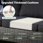 HOMLUX 4-Piece Outdoor Conversation Set with Deep-Seat Sofa in Black, , large