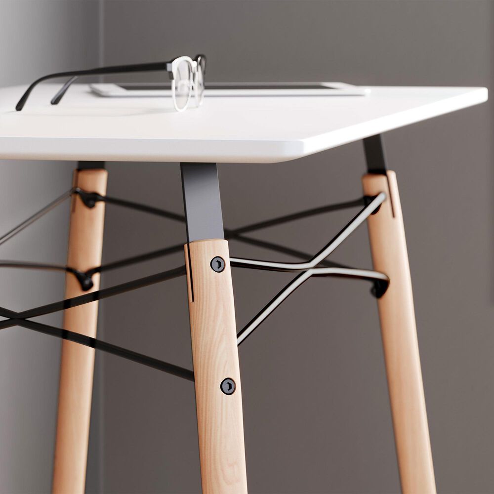 Ashley Jaspeni Writing Desk in White and Natural, , large