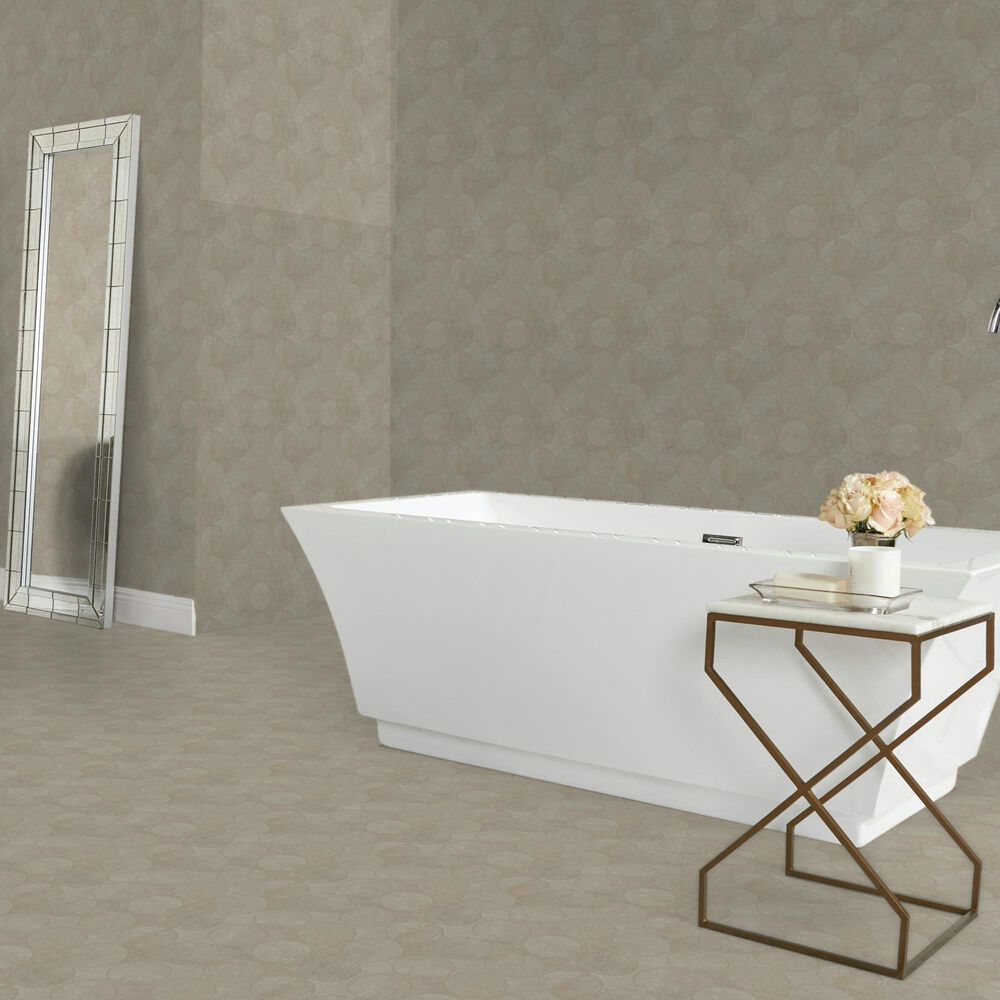 Dal-Tile Rekindle Beige 13.5&quot; x 13.5&quot; Canvas Dot Porcelain Mosaic Sheet, , large