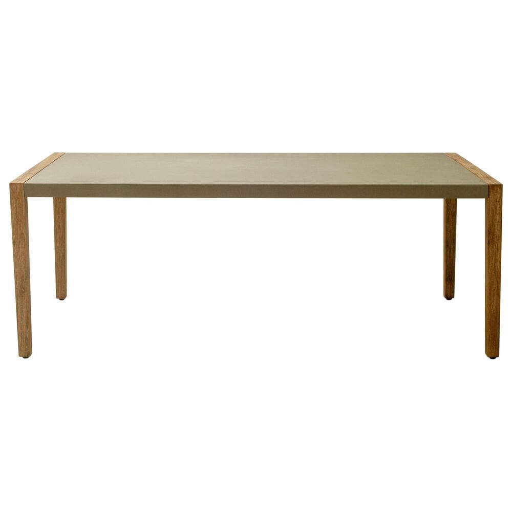 Zuo Modern Kata Outdoor Dining Table in Gray and Brown - Table Only, , large