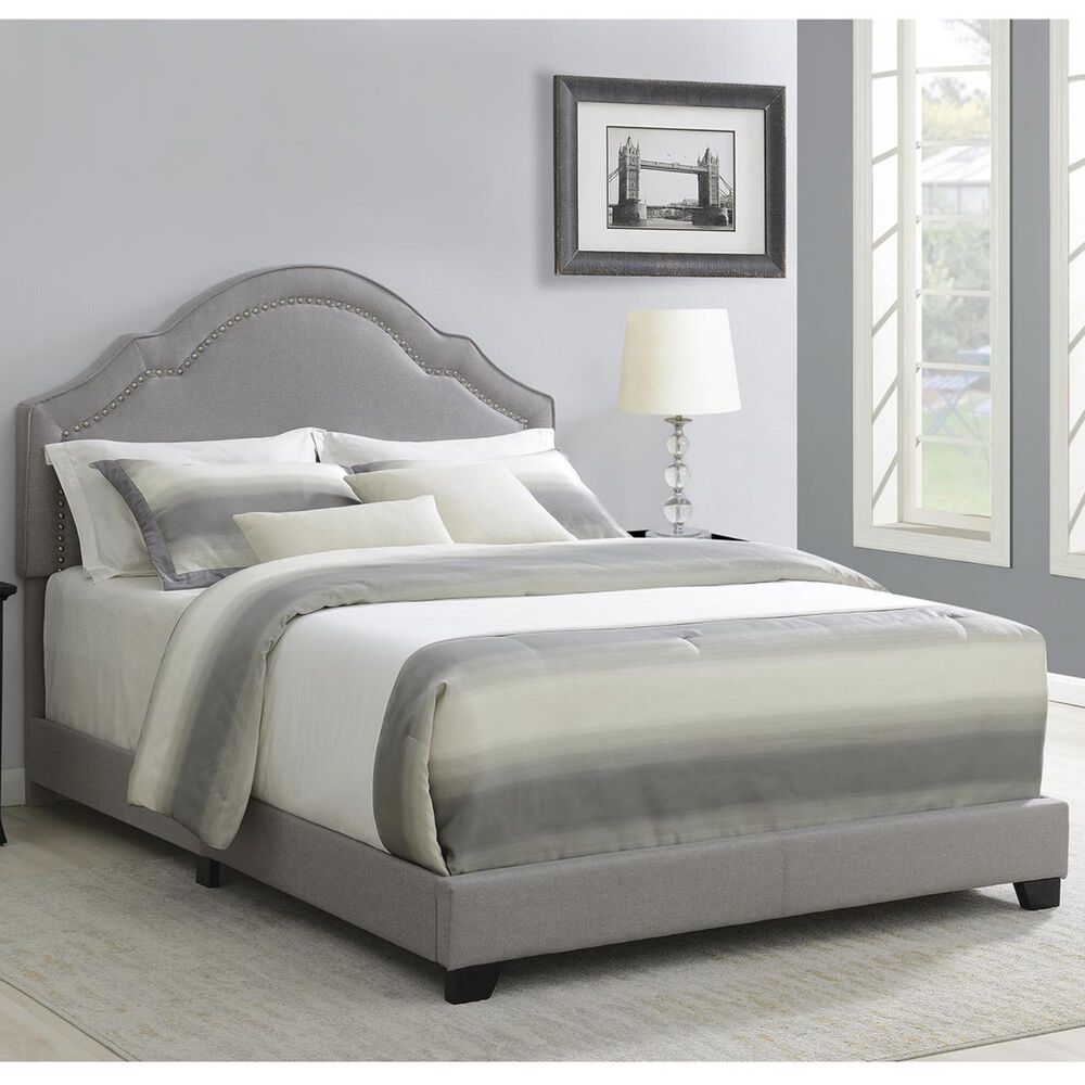 Accentric Approach Accentric Accents Benton Queen One Box Bed in Dark Gray, , large