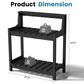 HOMLUX Outdoor Storage Potting Bench in Black, , large