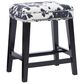 Linon Home Decor Walt Counter Stool with Black Cow Cushion in Black, , large
