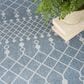 Nourison Astra Machine Washable 6"7" x 9" Blue Area Rug, , large