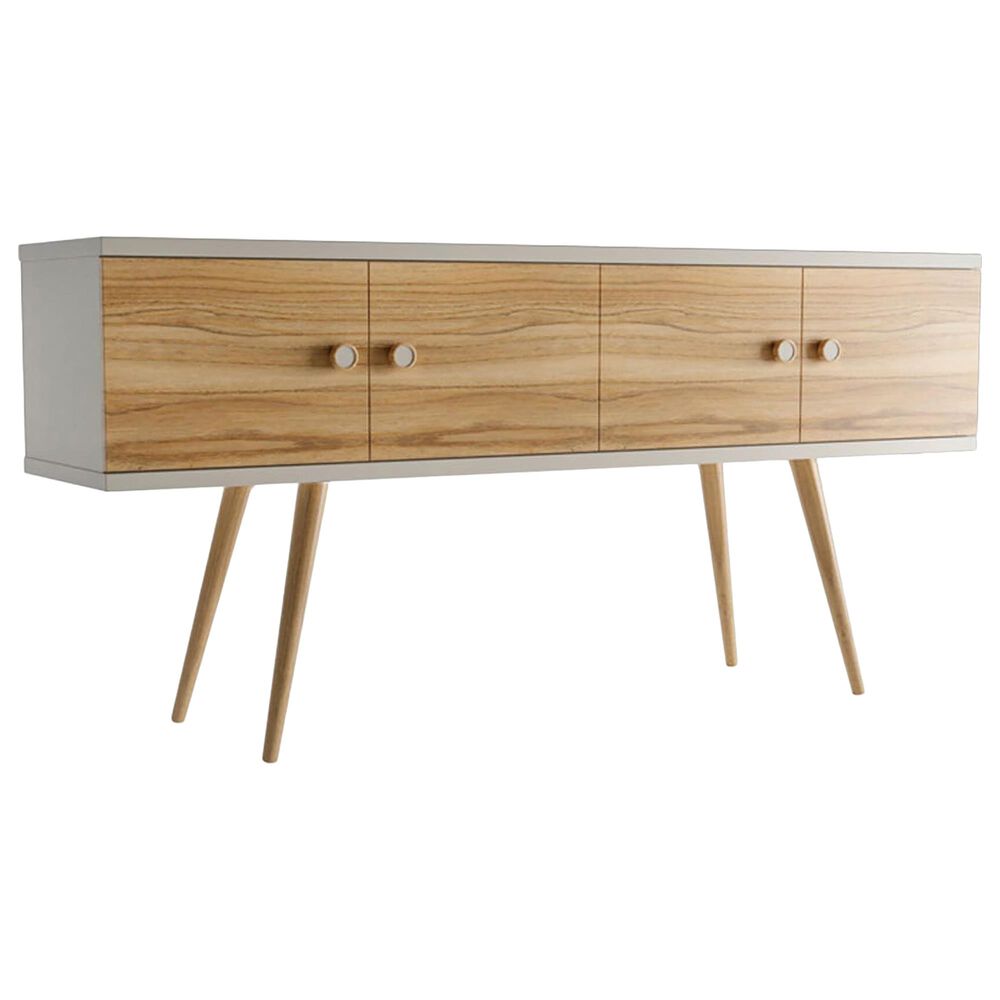 Dayton Theodore 60&quot; Sideboard in Off White/Cinnamon, , large