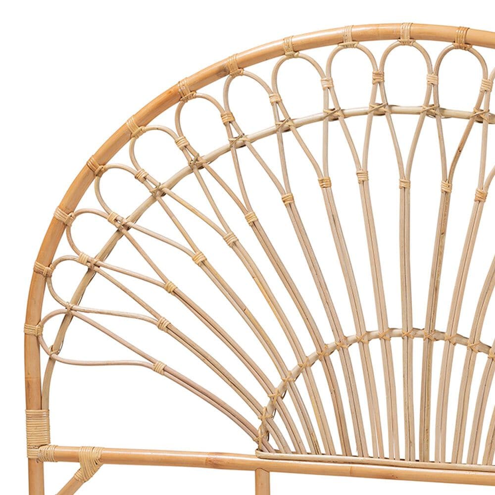 Baxton Studio Devereaux King Headboard in Natural Brown, , large