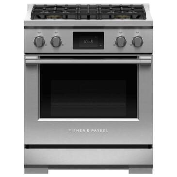 Fisher & Paykel 30" Professional Dual Fuel Range with Liquid Propane in Stainless Steel, , large