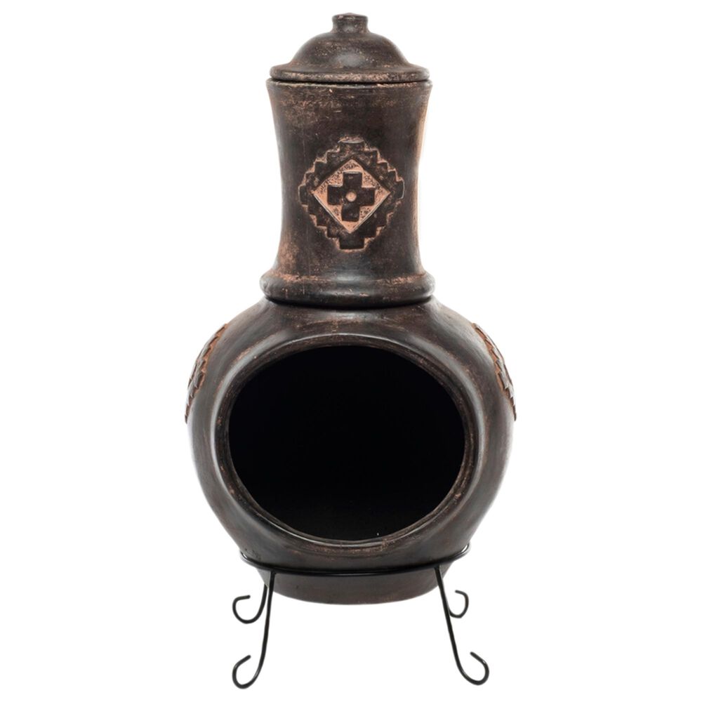 Alfresco Home Large Diamond Chiminea in Tierra Merlot, , large