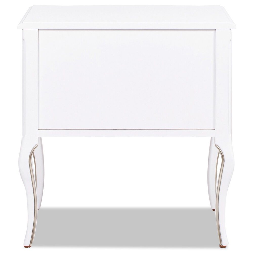 Jennifer Taylor Home Court Side Table in Soft White and Gold, , large