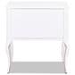 Jennifer Taylor Home Court Side Table in Soft White and Gold, , large