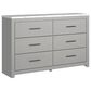 Ashley Cottonburg 6 Drawer Dresser in Light Gray and White, , large